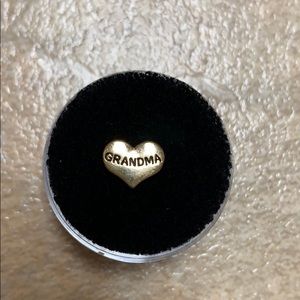 Never used origami owl “grandma” heart charm